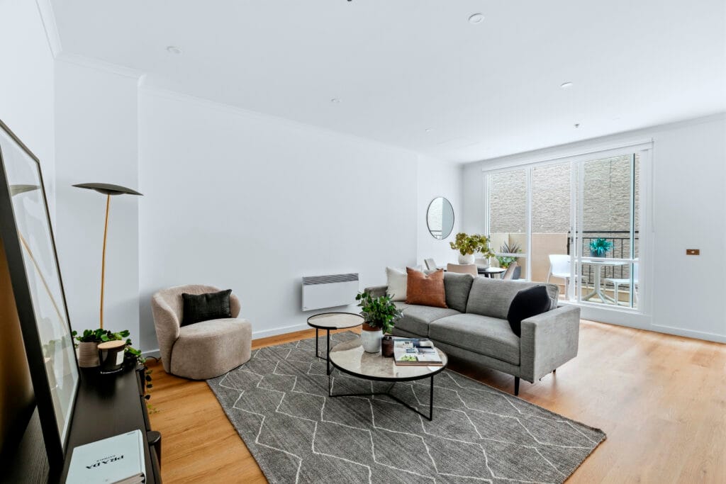 Living Room of 1111/422 Collins Street, Melbourne