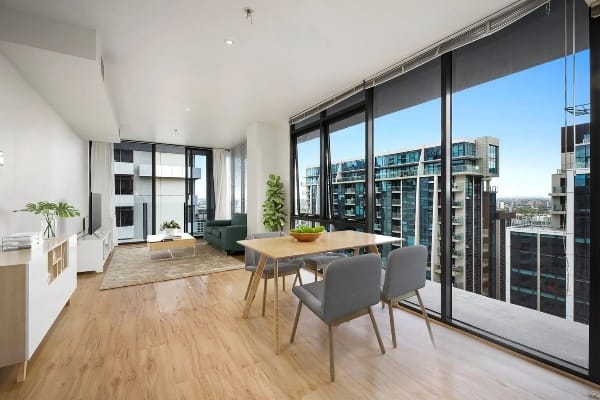Living Room of 2306/28 Wills Street, Melbourne