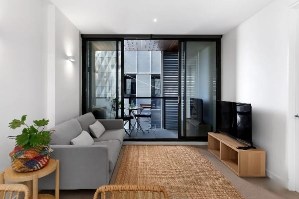 Living Room of 706/108 Flinders Street, Melbourne