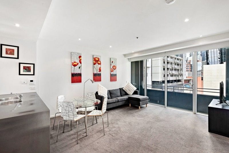 Living Room of 1008/620 Collins Street, Melbourne