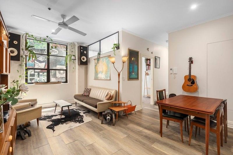 Living Room of 104/166 Flinders Street, Melbourne