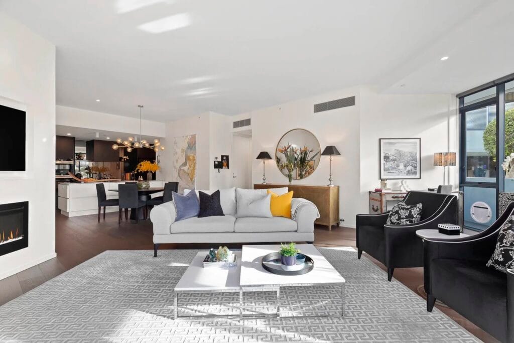 Living Room of 11/85 Rouse Street, Port Melbourne
