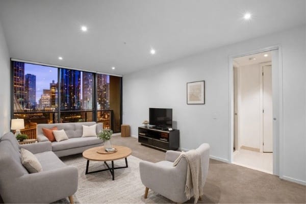 Living Room of 1202/318 Russell Street, Melbourne