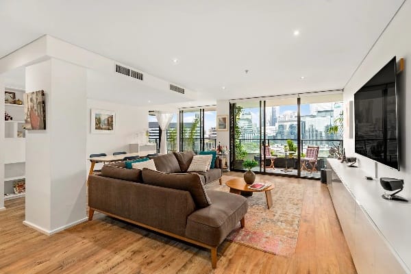 Living Room of 1303/70 Lorimer Street, Docklands