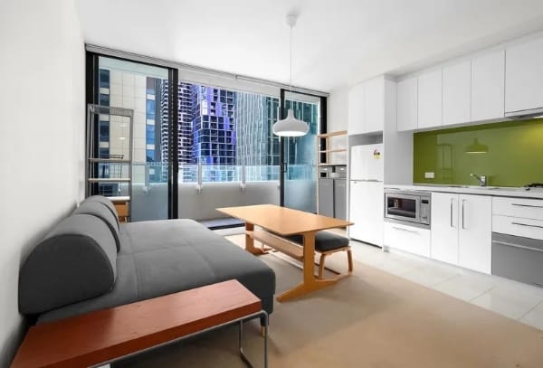 Living Room of 1313/25 Therry Street, Melbourne