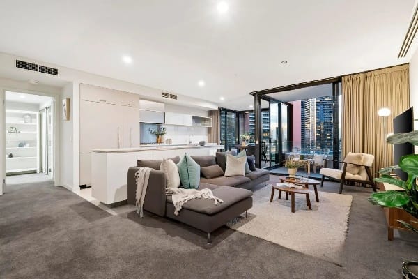 Living Room of 1403/50 Lorimer Street, Docklands