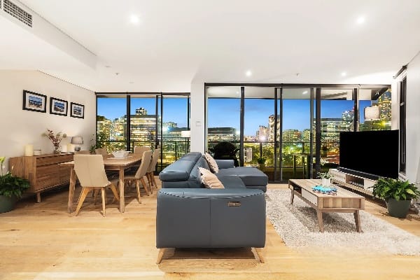 Living Room of 1501/60 Lorimer Street, Docklands
