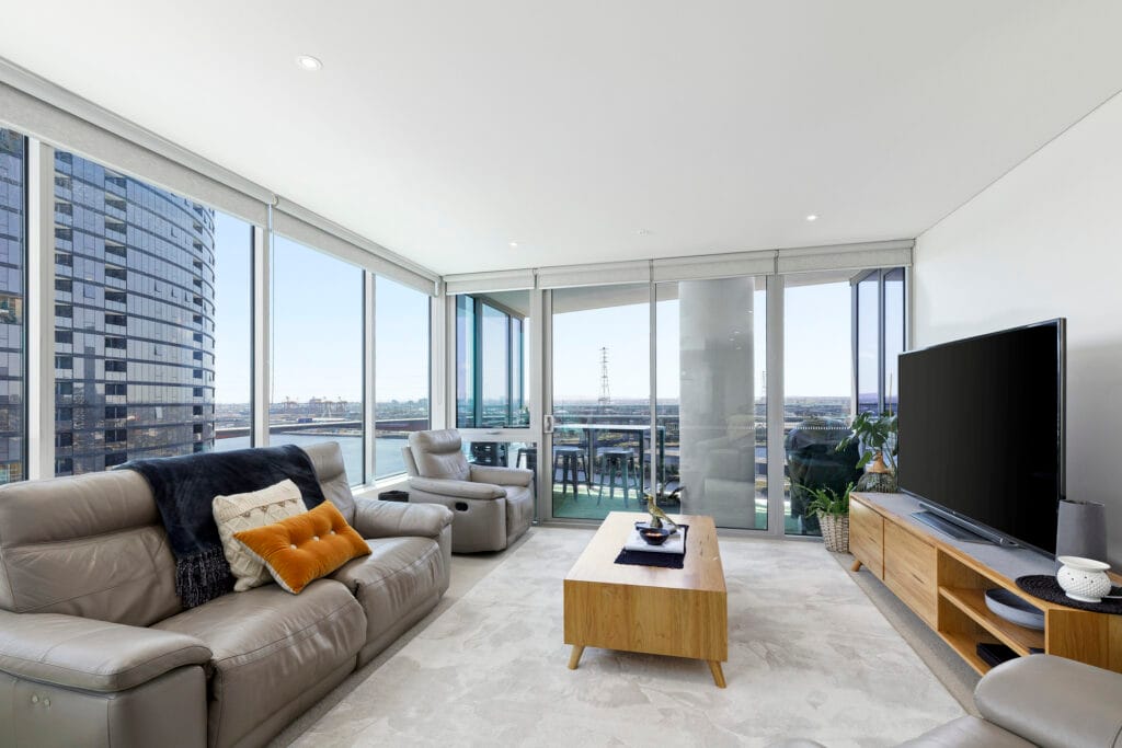 Living Room of 1501/81 South Wharf Drive, Docklands