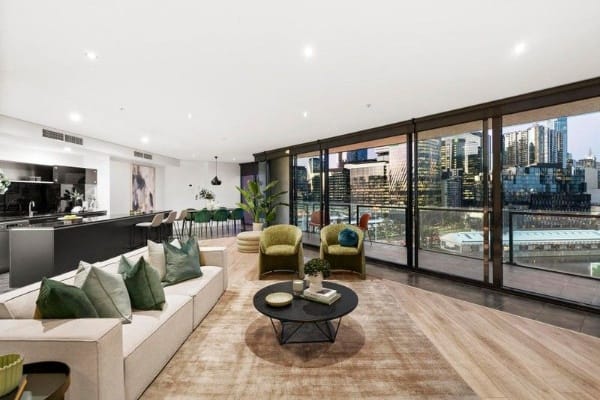 Living Room of 1502/50 Lorimer Street, Docklands