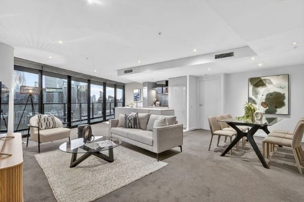 Living Room of 1502/90 Lorimer Street, Docklands