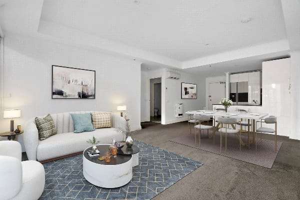 Living Room of 156/283 Spring Street, Melbourne