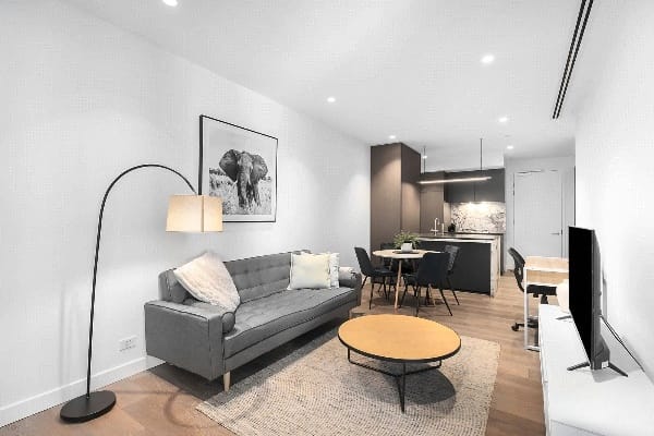 Living Room of 1608/433 Collins Street, Melbourne