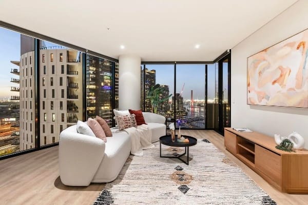 Living Room of 1706/50 Lorimer Street, Docklands