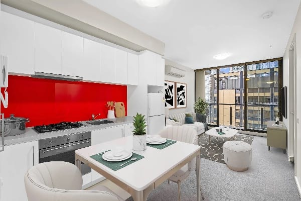 Living Room of 1709/25 Therry Street, Melbourne
