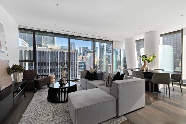 Living Room of 1902/433 Collins Street, Melbourne