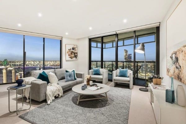 Living Room of 2302/9 Waterside Place, Docklands