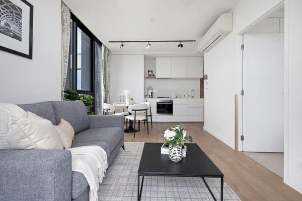 Living Room of 2306/65 Dudley Street, West Melbourne