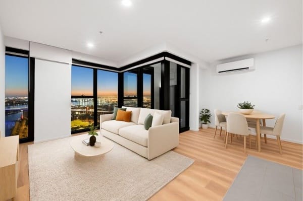 Living Room of 2604/8 Pearl River Road, Docklands