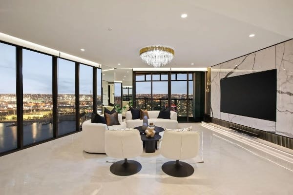 Living Room of 2702/9 Waterside Place, Docklands