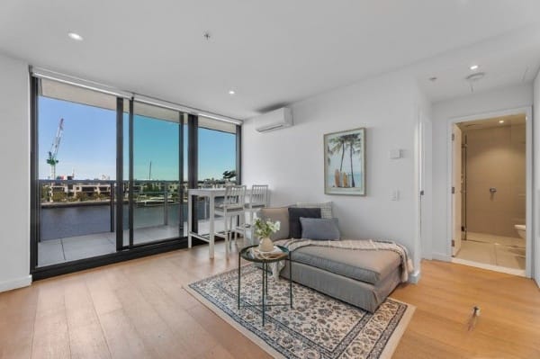 Living Room of 304/915 Collins Street, Docklands