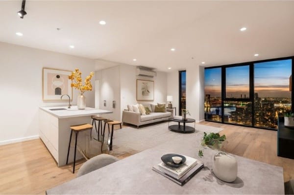 Living Room of 3203/65 Dudley Street, West Melbourne