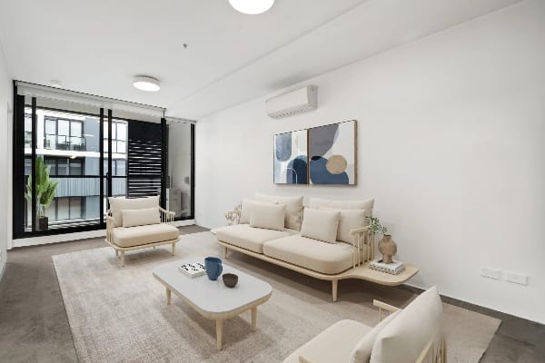 Living Room of 404/5 Flockhart Street, Abbotsford