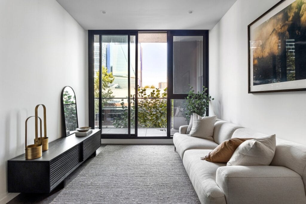Living Room of 405/112 Adderley Street, West Melbourne