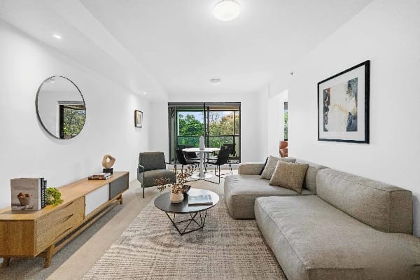 Living Room of 407/2–14 Albert Road, South Melbourne
