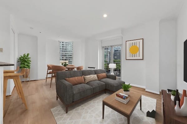 Living Room of 43/222 Victoria Street, Melbourne