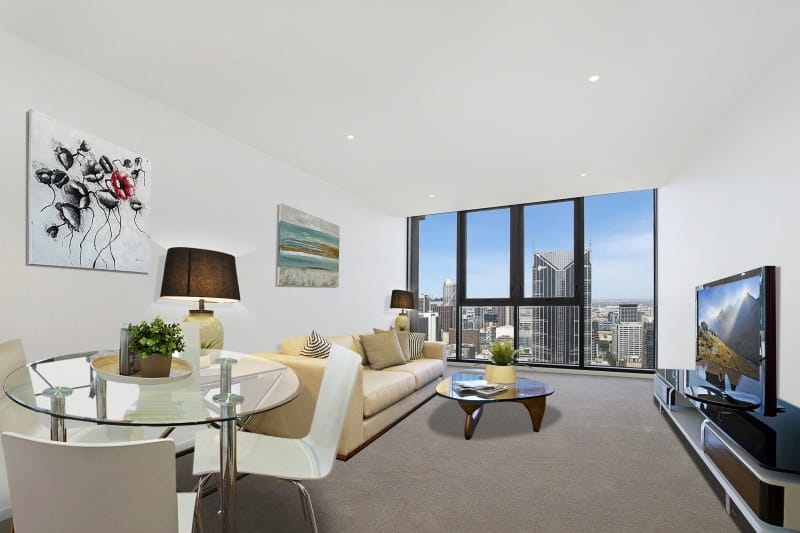 Living Room of 4410/318 Russell Street, Melbourne