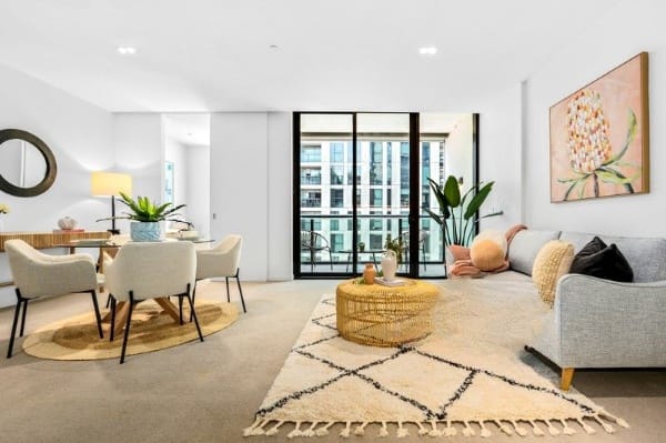 Living Room of 4G/9 Waterside Place, Docklands