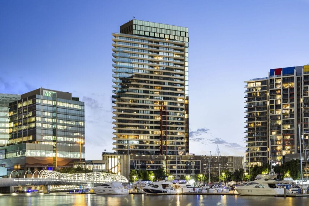 Building Facade of 50 Lorimer Street, Docklands