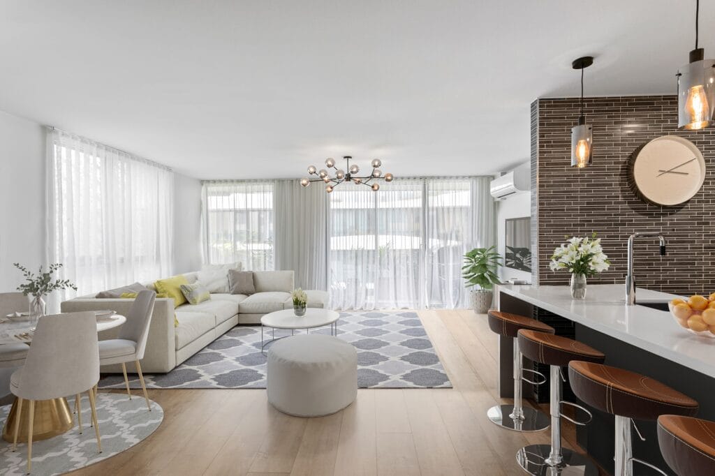 Living Room of 503/78 Eastern Road, South Melbourne