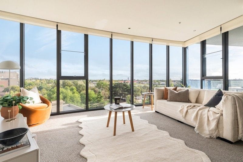 Living Room of 522/55 Queens Road, Melbourne