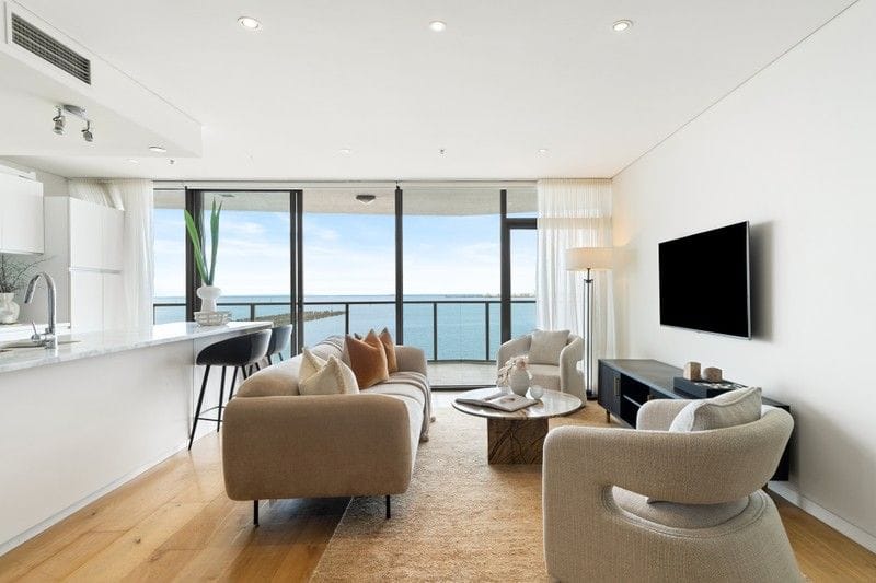 Living Room of 602/155 Bay Street, Port Melbourne