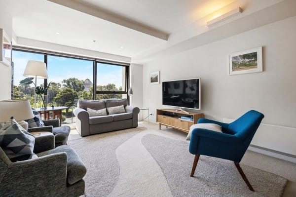 Living Room of 604/2–14 Albert Road, South Melbourne