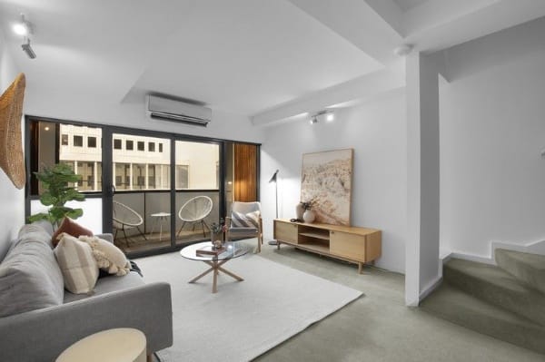 Living Room of 705/18 Russell Place, Melbourne