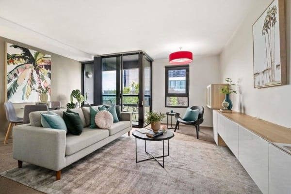 Living Room of 710/838 Bourke Street, Docklands