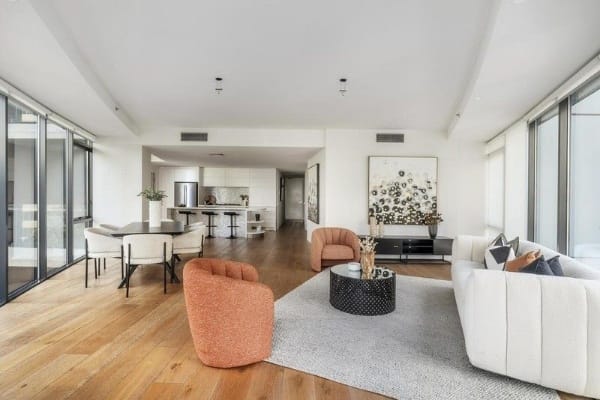 Living Room of 84/299 Queen Street, Melbourne