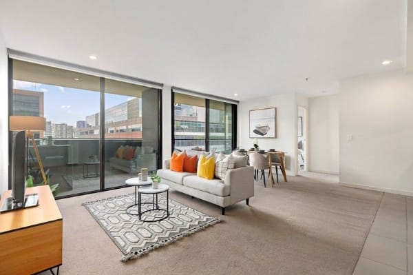Living Room of 902/815 Bourke Street, Docklands