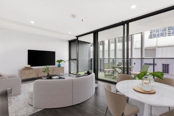 Living Room of 908/815 Bourke Street, Docklands