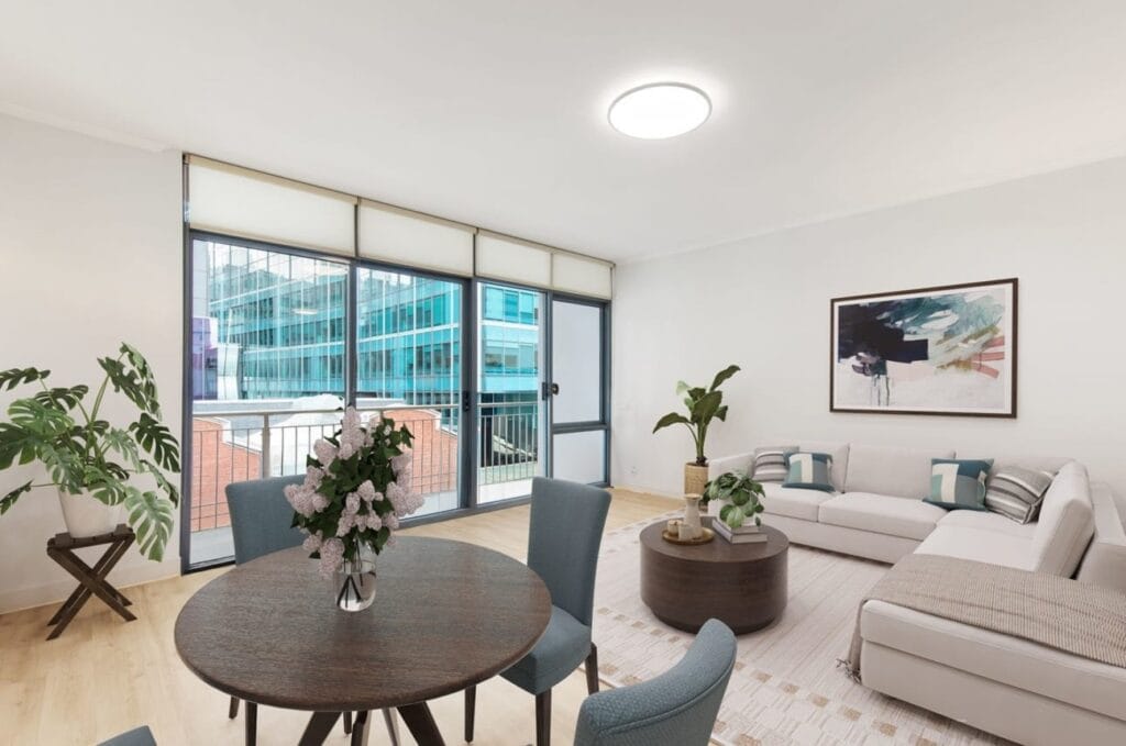 Living Room of 201/28 Little Lonsdale Street, Melbourne