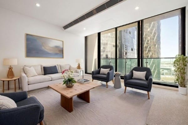 Living Room of 2108/618 Lonsdale Street, Melbourne