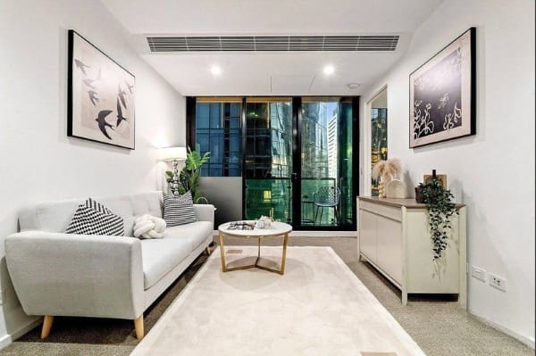 Living Room of 3105/618 Lonsdale Street, Melbourne